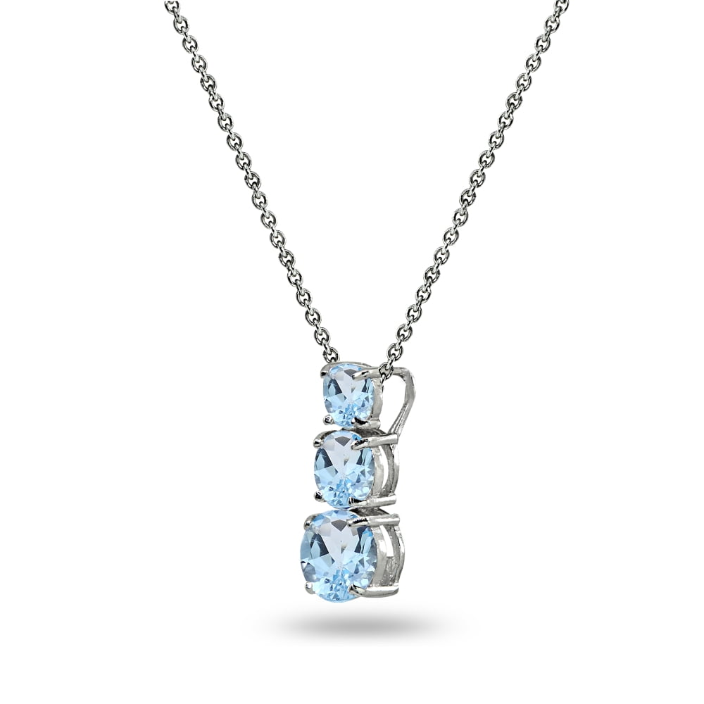 91 ct. Diamond (Irradiated Blue) Necklace - GoldInArt.com